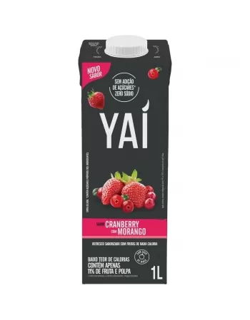 YAI SUCO CRANBERRY COM MORANGO 1L