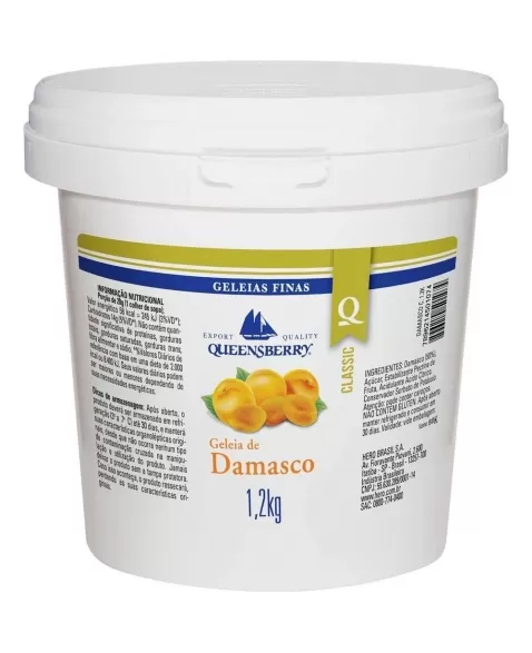 GELEIA DE DAMASCO 1,2KG QUEENSBERRY