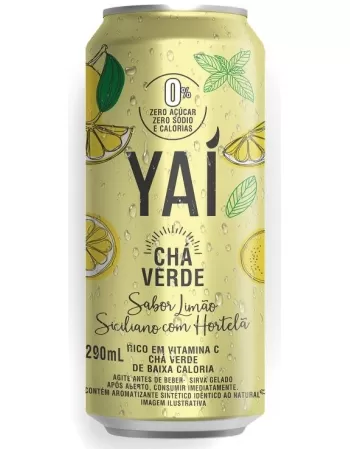 YAI CHA VERDE LIMAO SIC HORTELA 290ML