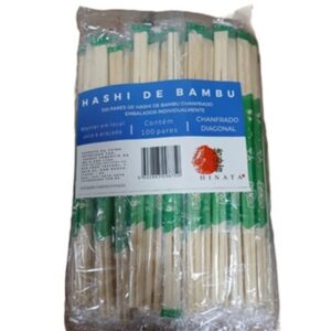 HASHI DE BAMBU CHANFRADO HINATA0 COM 100 PARES